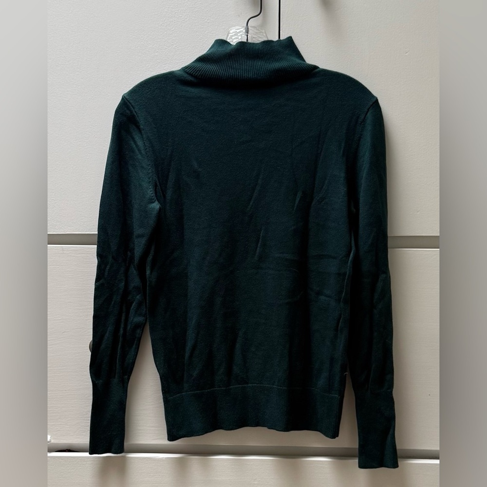 Ann Taylor Forest Green Sweater with Button Detail in Size Small. - Picture 3 of 6